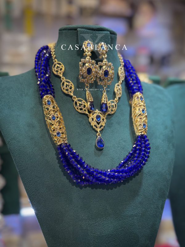 Blauwe Dubbel Ketting Set - Jamira - Image 2