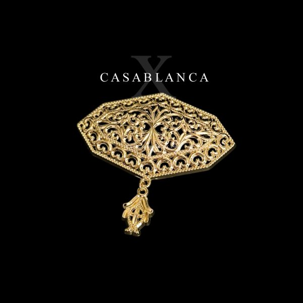 Golden Moroccan Taqlidi Brooch - Faylah - Image 2