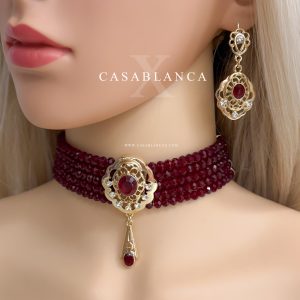 Gouden Choker Ketting Set - Soufayira