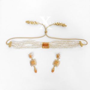 Gouden Choker Perzik Set - Khalira - Afbeelding 3