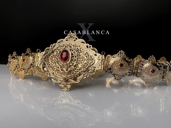 Moroccan Gold Belt Red - Ivorya