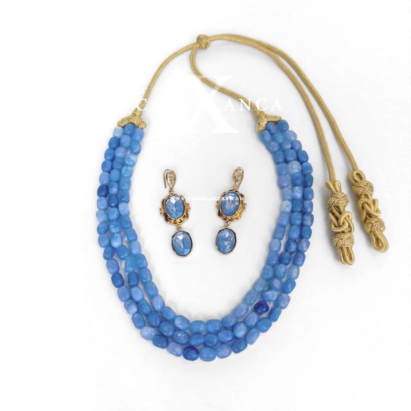 Gouden Ijsblauwe Ketting Set - Miam - Image 2