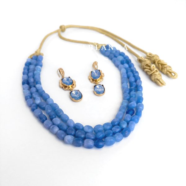 Gouden Ijsblauwe Ketting Set - Miam - Image 3