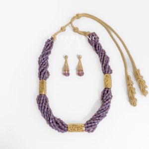 Gouden Paarse Ketting Set - Jalira