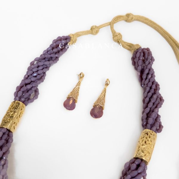 Gouden Paarse Ketting Set - Jalira - Image 3