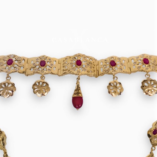 Gouden Choker Rood Set Mya - Mirage - Imagen 6