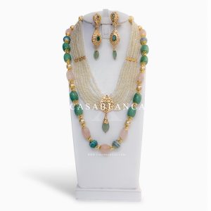 Gouden Parelketting Set Pastel Serab - Mirage