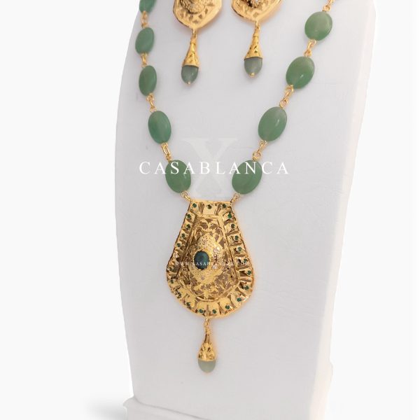 Gouden Ketting Set Groen Mint Salya - Mirage - Afbeelding 3