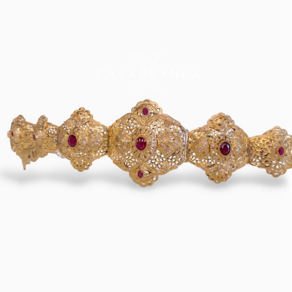 Mdamma Marokkaanse Gouden Riem Rood Kemra - Mirage - Image 4