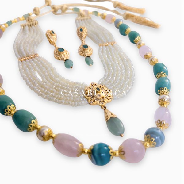 Gouden Parelketting Set Pastel Serab - Mirage - Afbeelding 4