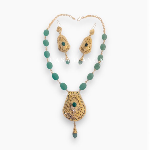 Gouden Ketting Set Groen Mint Salya - Mirage - Afbeelding 5