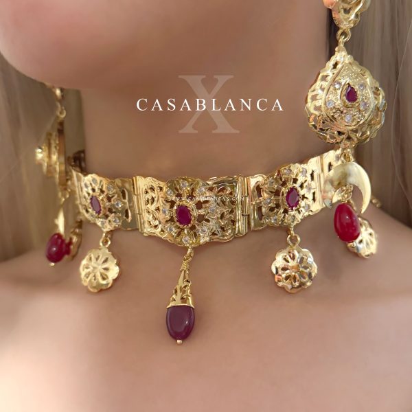 Gouden Choker Rood Set Mya - Mirage - Imagen 5