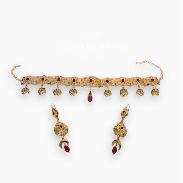 Gouden Choker Rood Set Mya - Mirage - Imagen 4