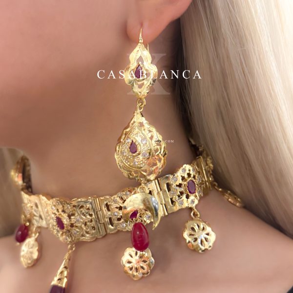 Gouden Choker Rood Set Mya - Mirage - Imagen 3