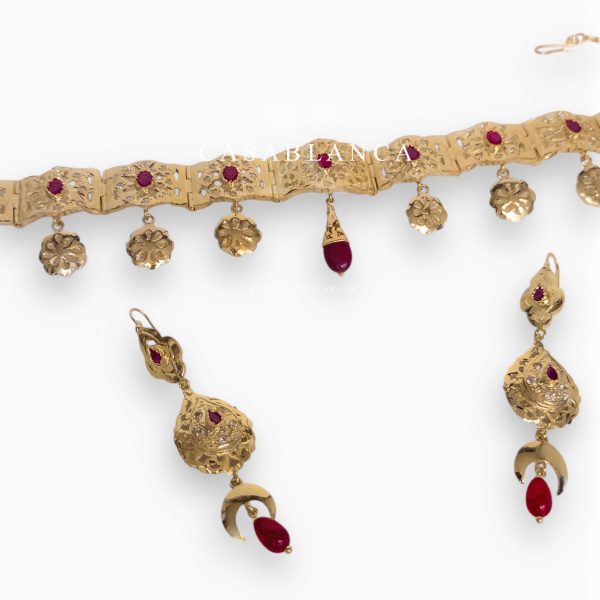 Gouden Choker Rood Set Mya - Mirage - Imagen 2
