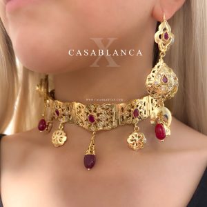 Gouden Choker Rood Set Mya - Mirage