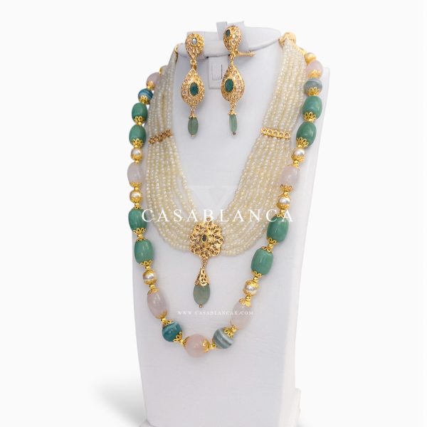 Gouden Parelketting Set Pastel Serab - Mirage - Afbeelding 3