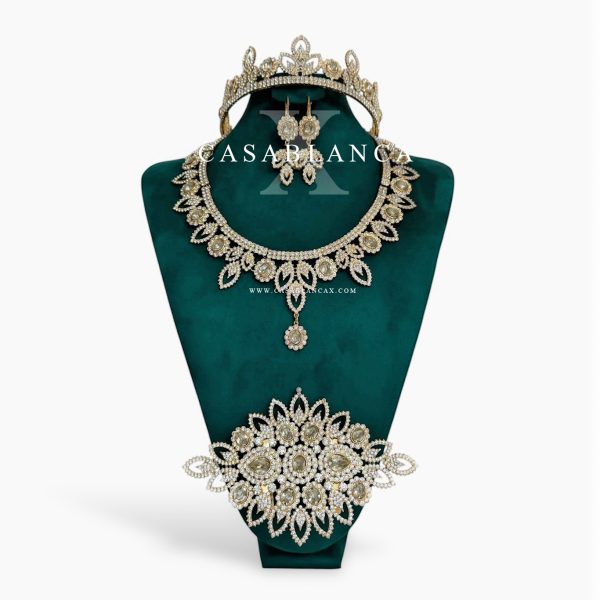 Komplettes goldenes Brautschmuckset - Alira