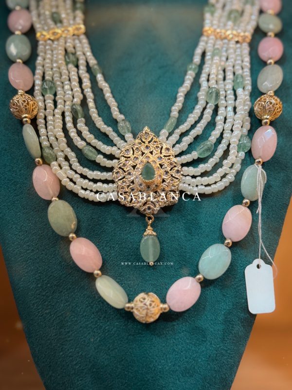 Gold Pastel 7-Hour Necklace Double Set - Elythera - Image 2