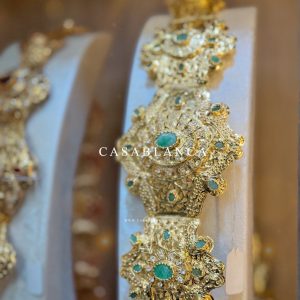 Gold Mdamma Gold Plated Belt Mint Green - Feralyna