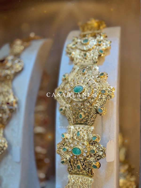 Gold Mdamma Gold Plated Belt Mint Green - Feralyna
