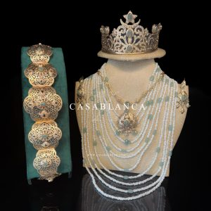 Set di gioielli da sposa oro verde menta - Mafya