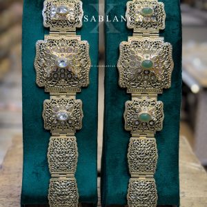 Goldener Mdamma-Gürtel, schlicht oder mit Mintgrün - Ruhe