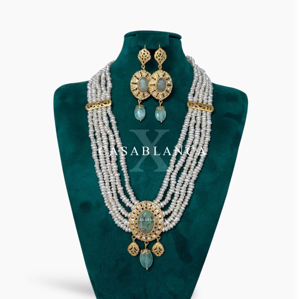 Gold Mint Necklace Set - Symia - Image 3