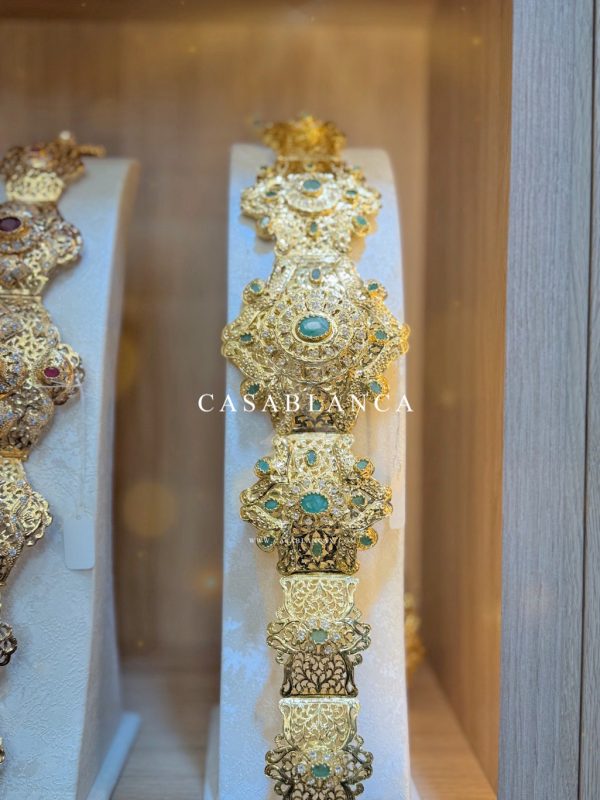 Gold Mdamma Gold Plated Belt Mint Green - Feralyna - Image 2