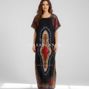 Original Dashiki African Kaftan Dress - Chitenge Black