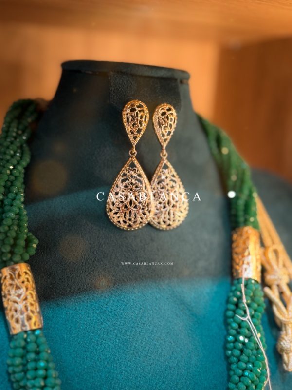 Gold Green Necklace Bead Set - Serafina - Image 3