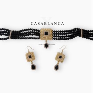 Zwarte Choker Gouden Set - Retya