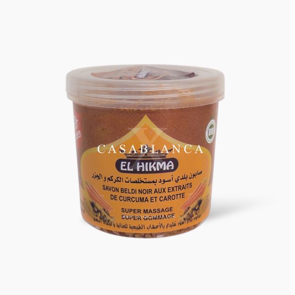 Beldi Black Soap with Turmeric and Carrot - Hikma