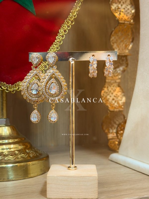 Golden Quartz Earrings - Lunoria