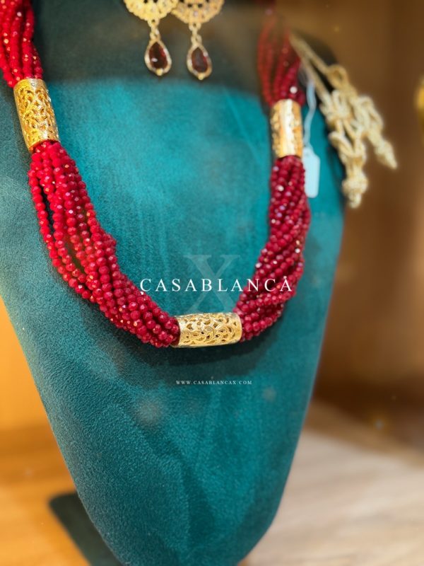 Gouden Rode Ketting Kralenset - Myrella - Image 2