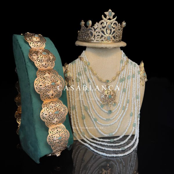 Set di gioielli da sposa oro verde menta - Mafya - immagine 2