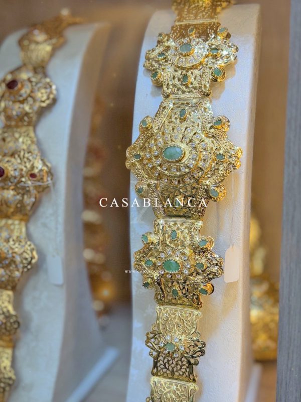 Gold Mdamma Gold Plated Belt Mint Green - Feralyna - Image 3