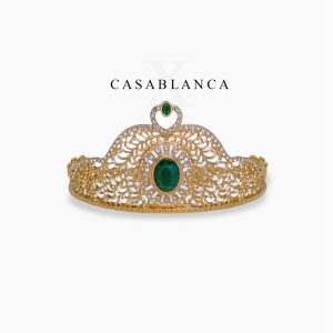 Diadème traditionnel en or vert - Amaly