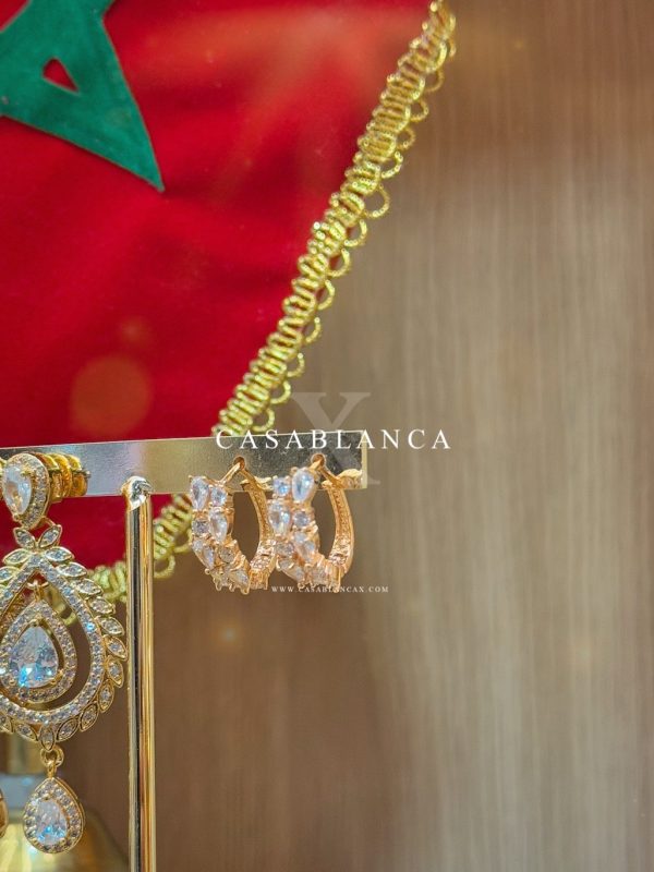 Golden Quartz Earrings - Lunoria - Image 3