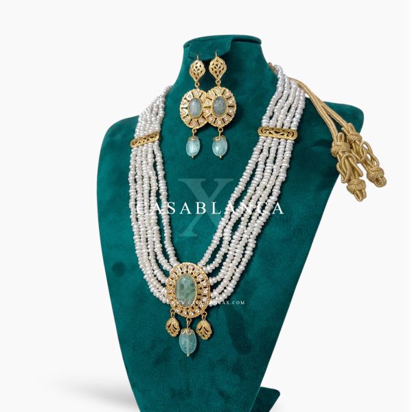 Gold Mint Necklace Set - Symia - Image 2