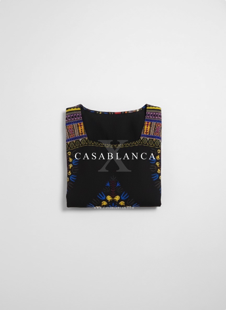 Original Dashiki African Kaftan Dress - Chitenge Black - Image 6