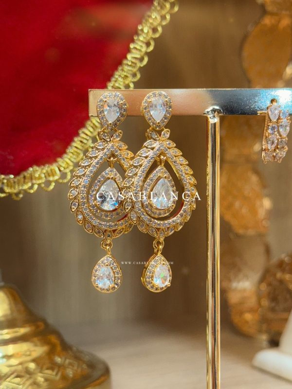 Golden Quartz Earrings - Lunoria - Image 2