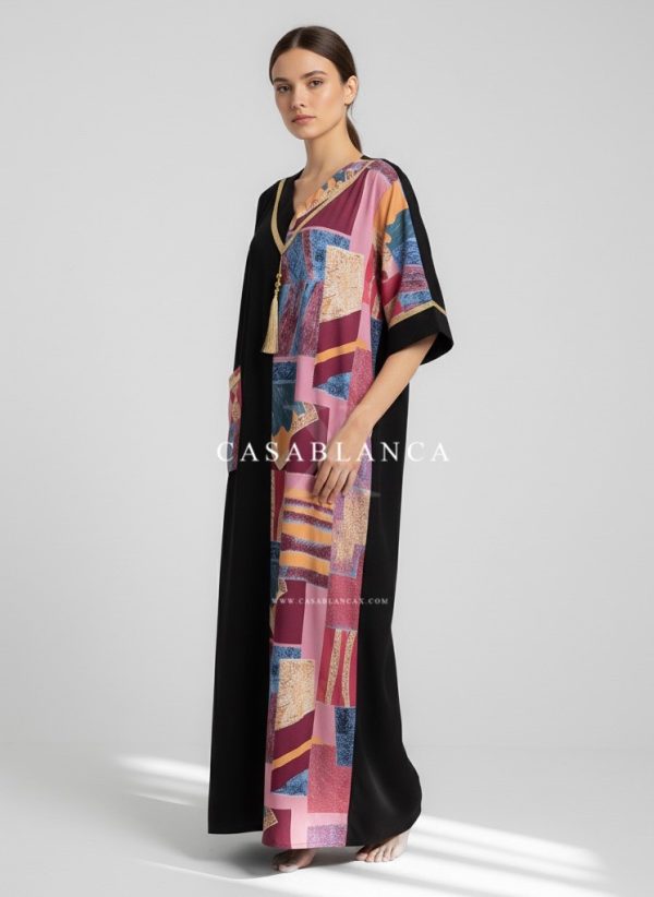 Moroccan Caftan with Golden Details - Abstract - Image 5