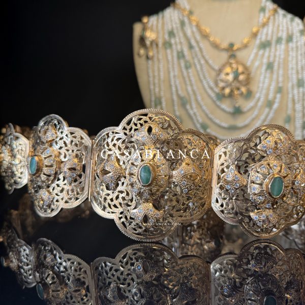 Set di gioielli da sposa oro verde menta - Mafya - immagine 3