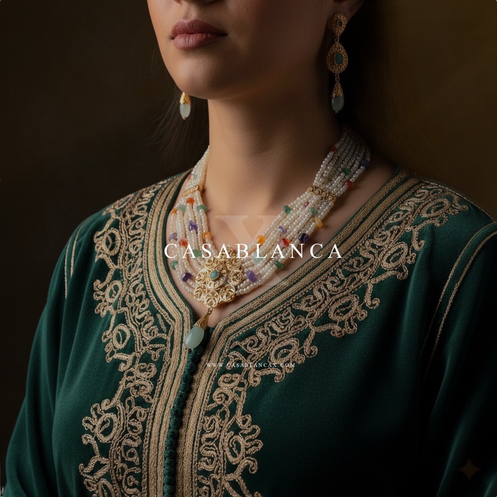 Gouden Marokkaanse Multi Taqlidi Ketting Set - Nuvia - Image 3