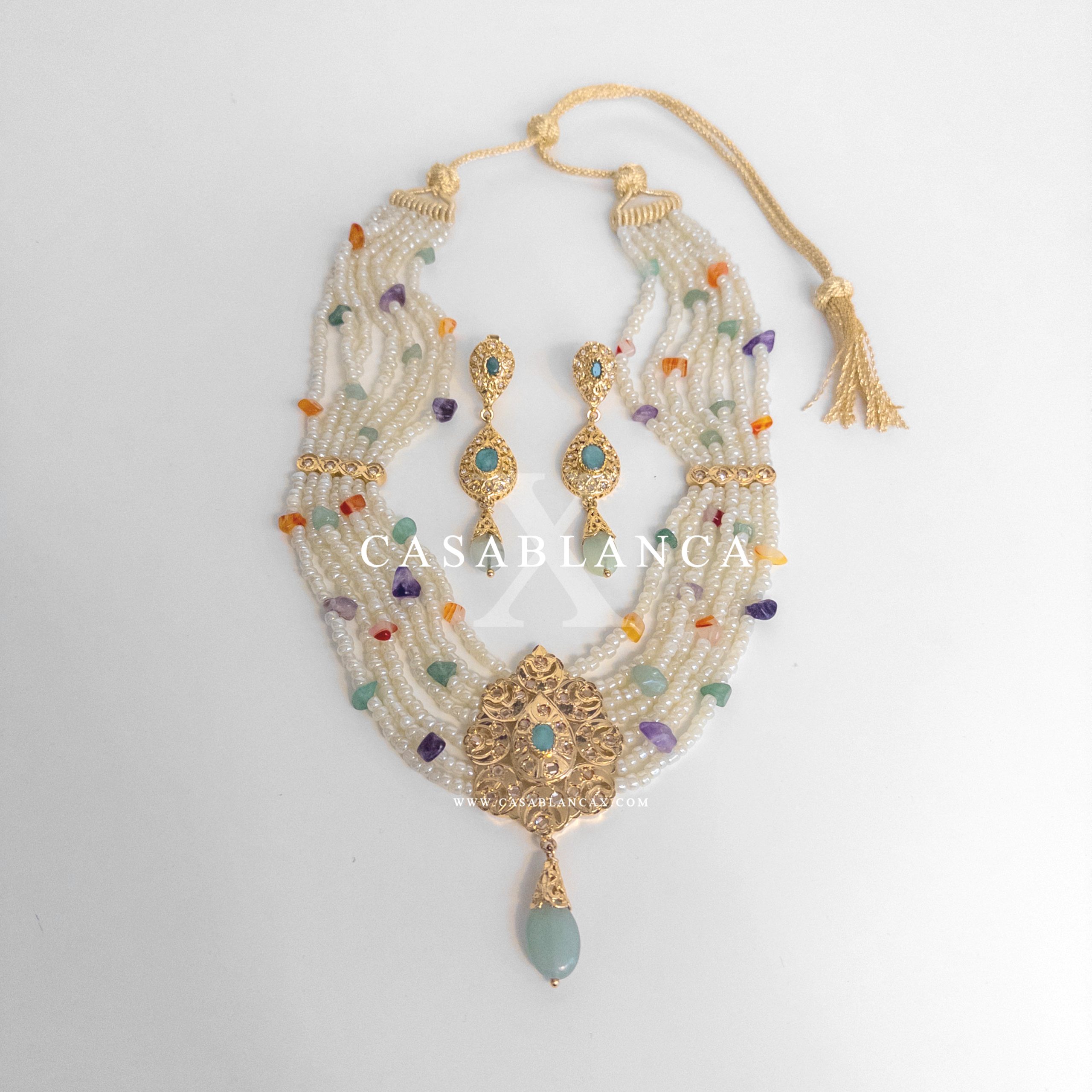 Gouden Marokkaanse Multi Taqlidi Ketting Set - Nuvia - Image 4