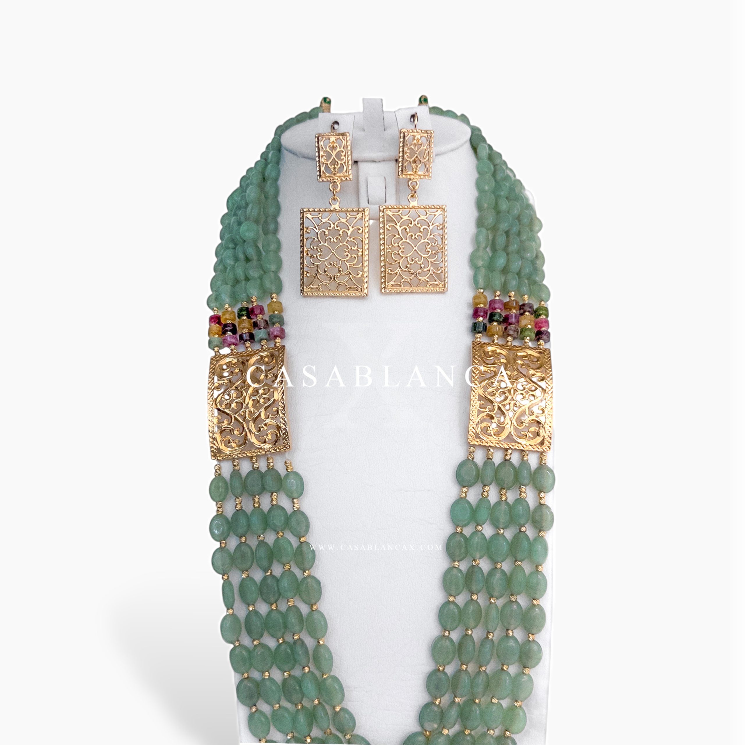 Gouden Ketting Mint Groen Set - Aiza – Bild 7