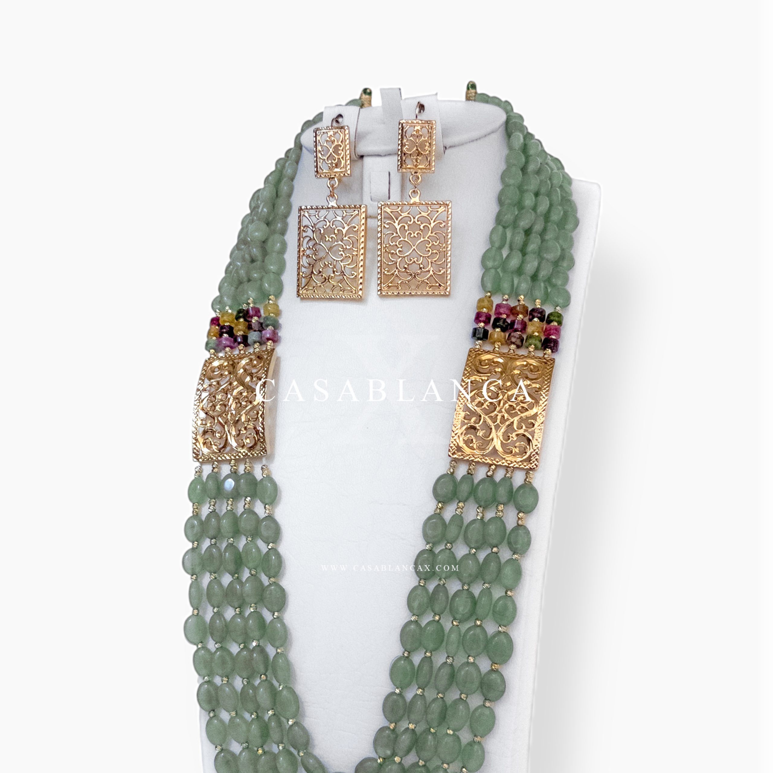 Gouden Ketting Mint Groen Set - Aiza – Bild 8