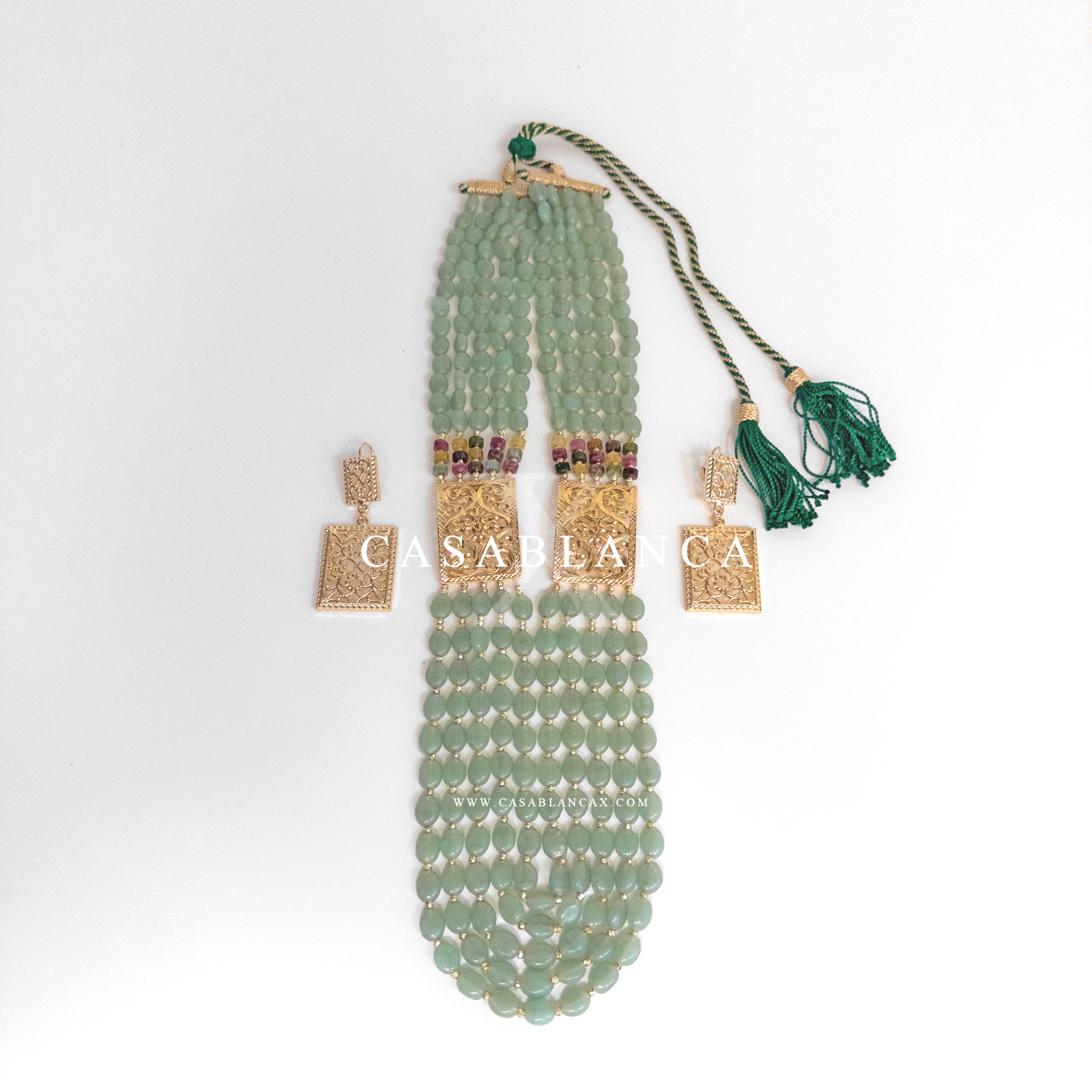 Gouden Ketting Mint Groen Set - Aiza – Bild 5