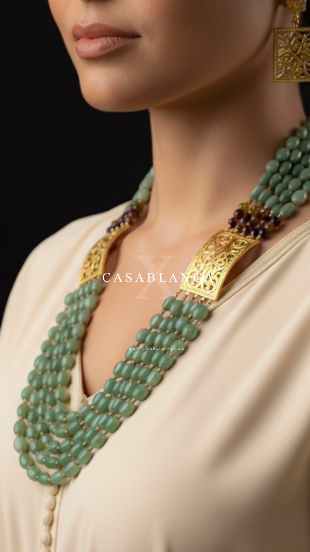 Gouden Ketting Mint Groen Set - Aiza – Bild 2